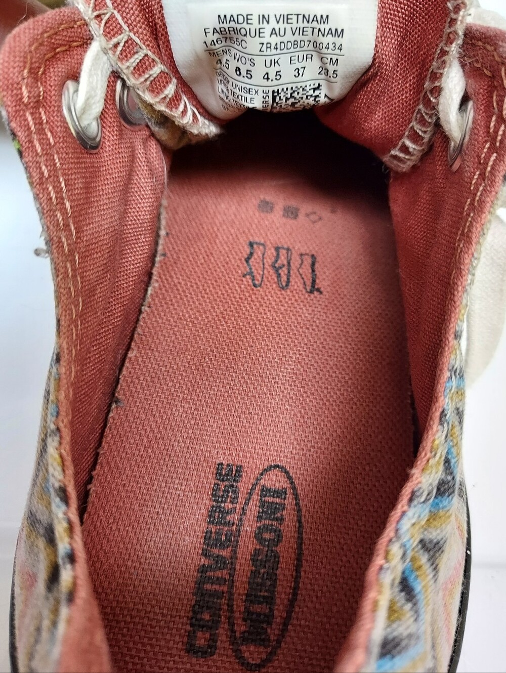 ๐๐ฝโโ๏ธ Converse Chucks Missoni Stan Smith Sneakers Womens 6.5 Mens 4.5 - Picture 5 of 5